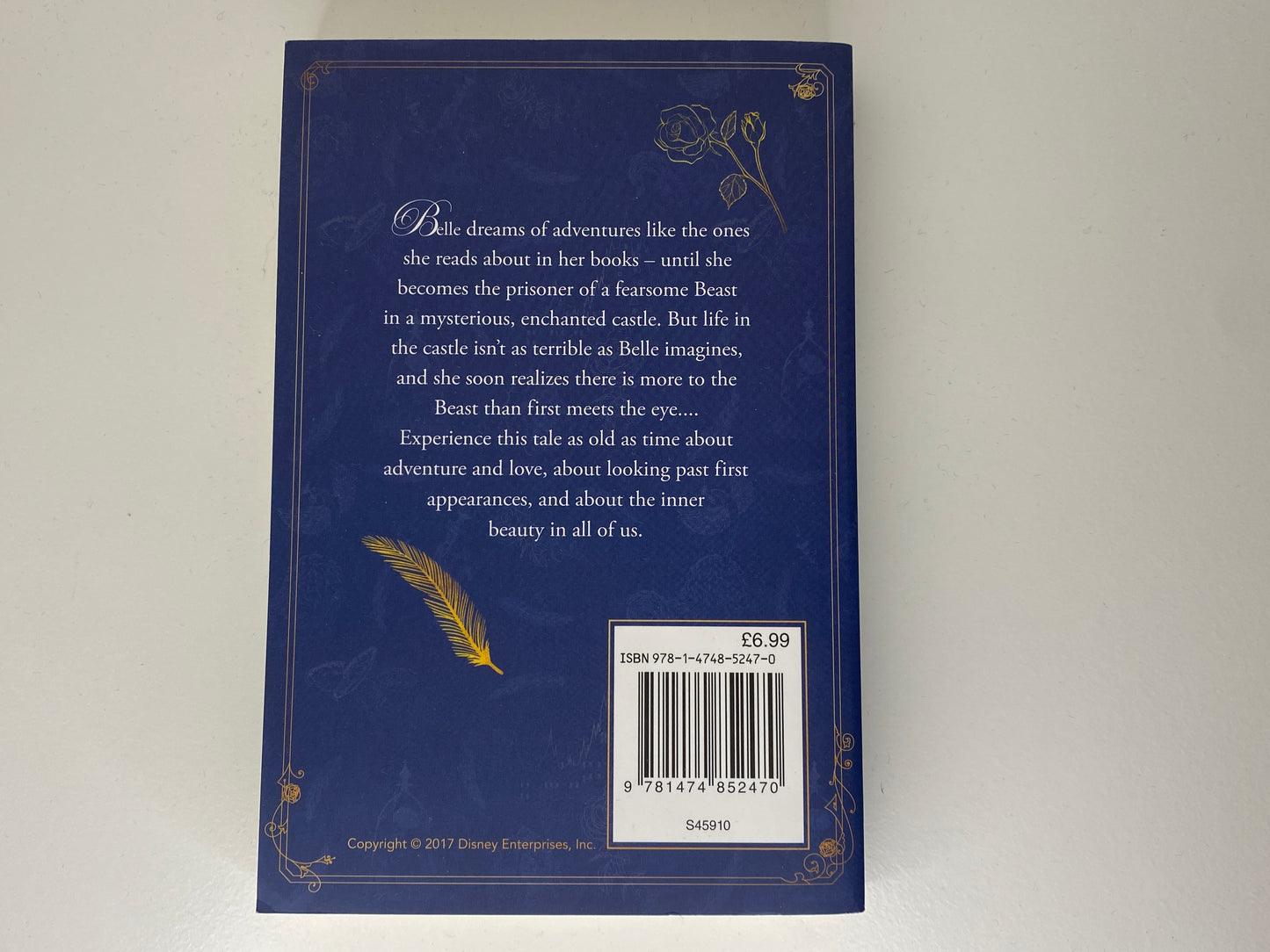 Beauty and the Beast, book of the film, adapted by  Elizabeth Rudnik, ISBN: 9781474852470 back