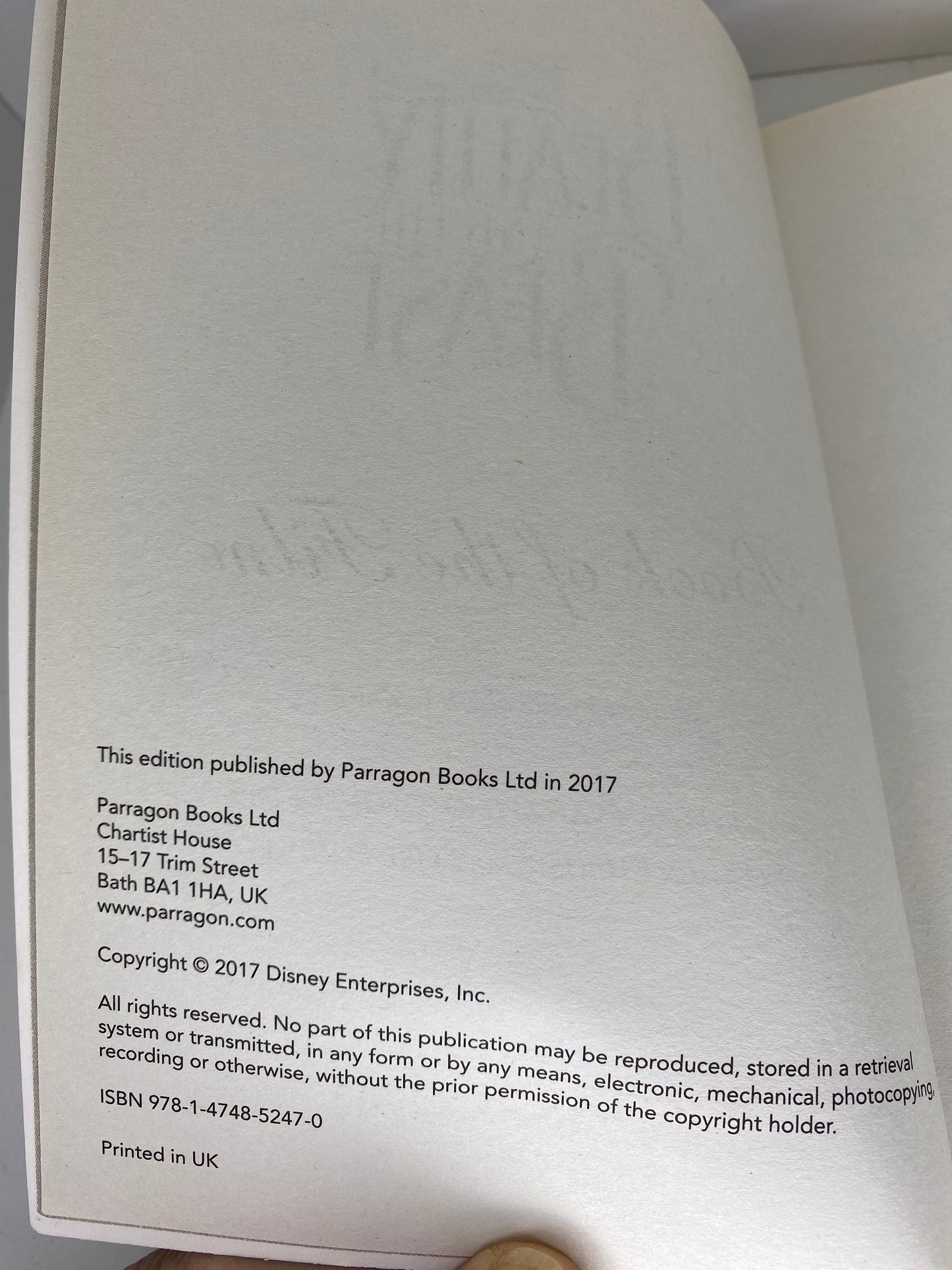 Beauty and the Beast, book of the film, adapted by  Elizabeth Rudnik, ISBN: 9781474852470 infopage