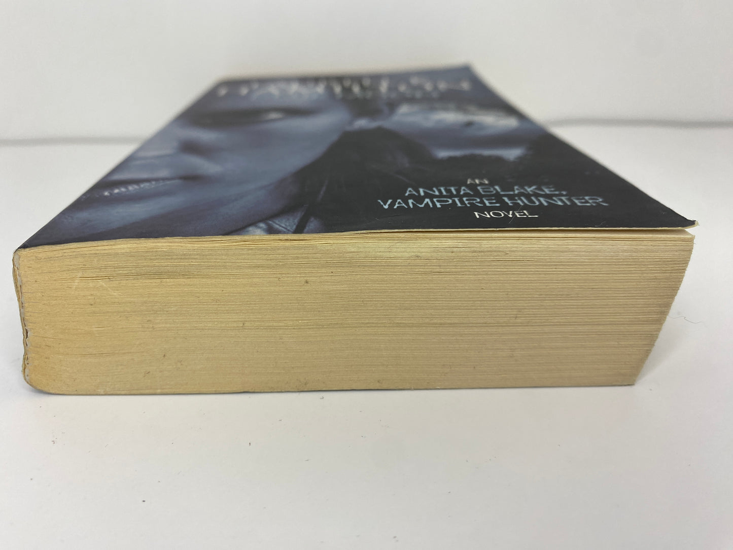 Blue Moon by Laurell K. Hamilton, book 8 in the Anita Blake Vamire Hunter series ISBN: 9781841490533, onderkant