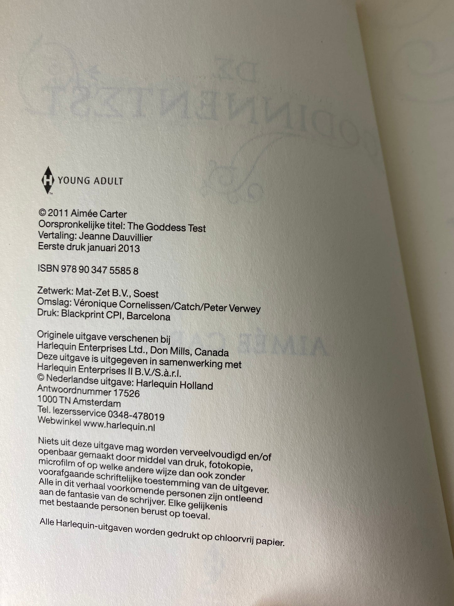 De Godinnentest - NL - Aimée Carter - Paperback