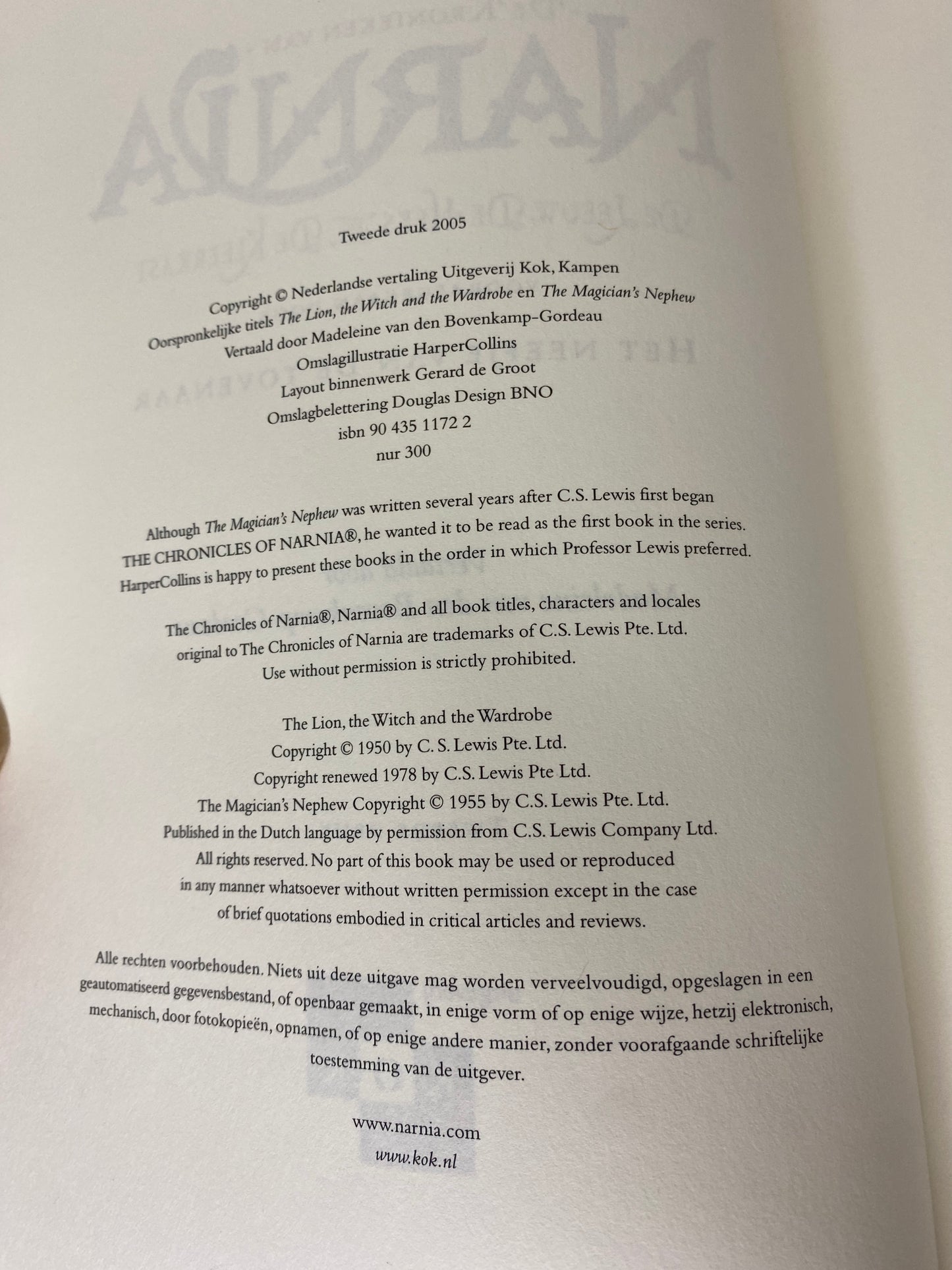 De Leeuw, De Heks, en de Kleerkast van C.S. Lewis, ISBN: 9789043511728 infopagina