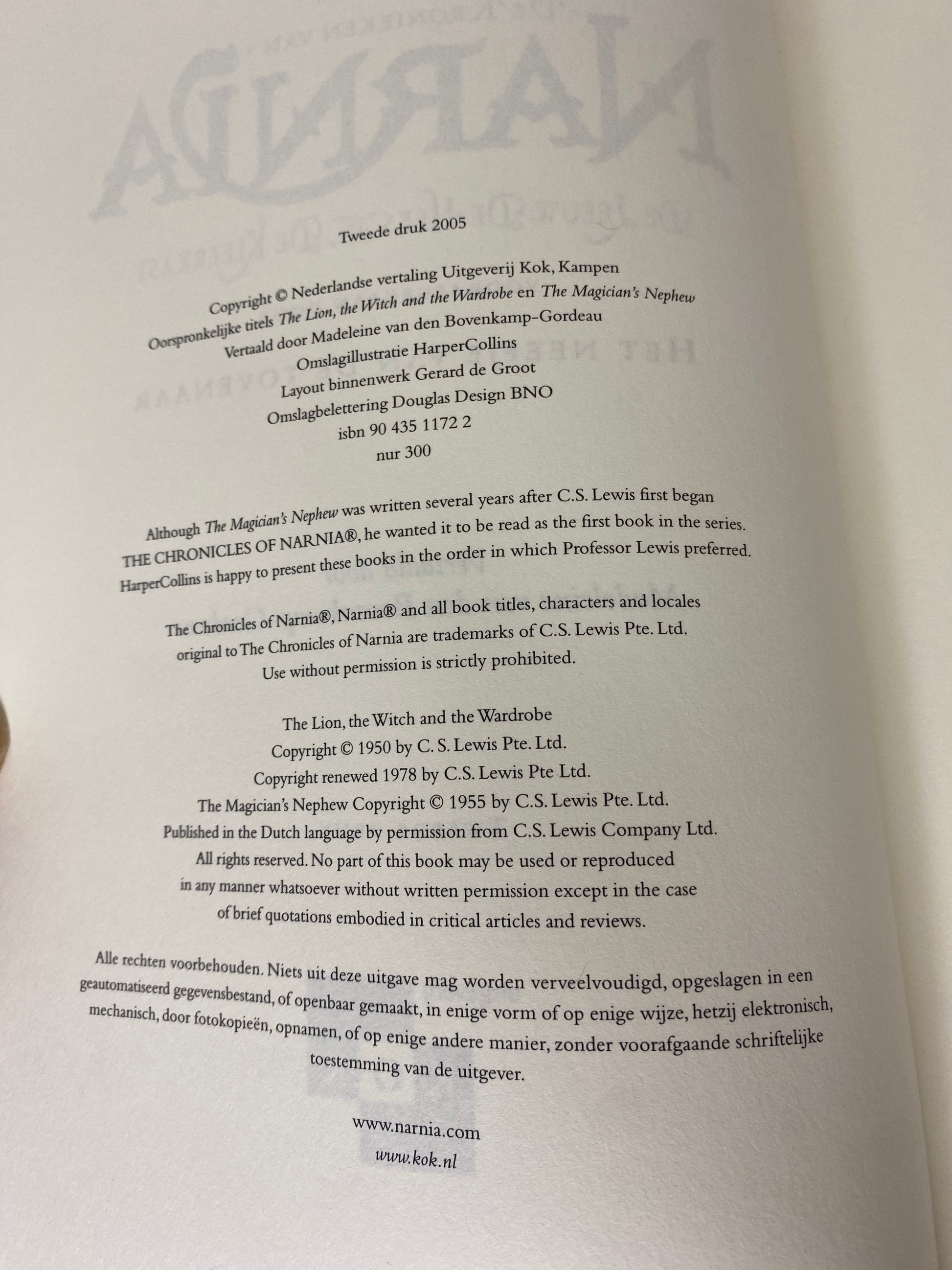 De Leeuw, De Heks, en de Kleerkast van C.S. Lewis, ISBN: 9789043511728 infopagina