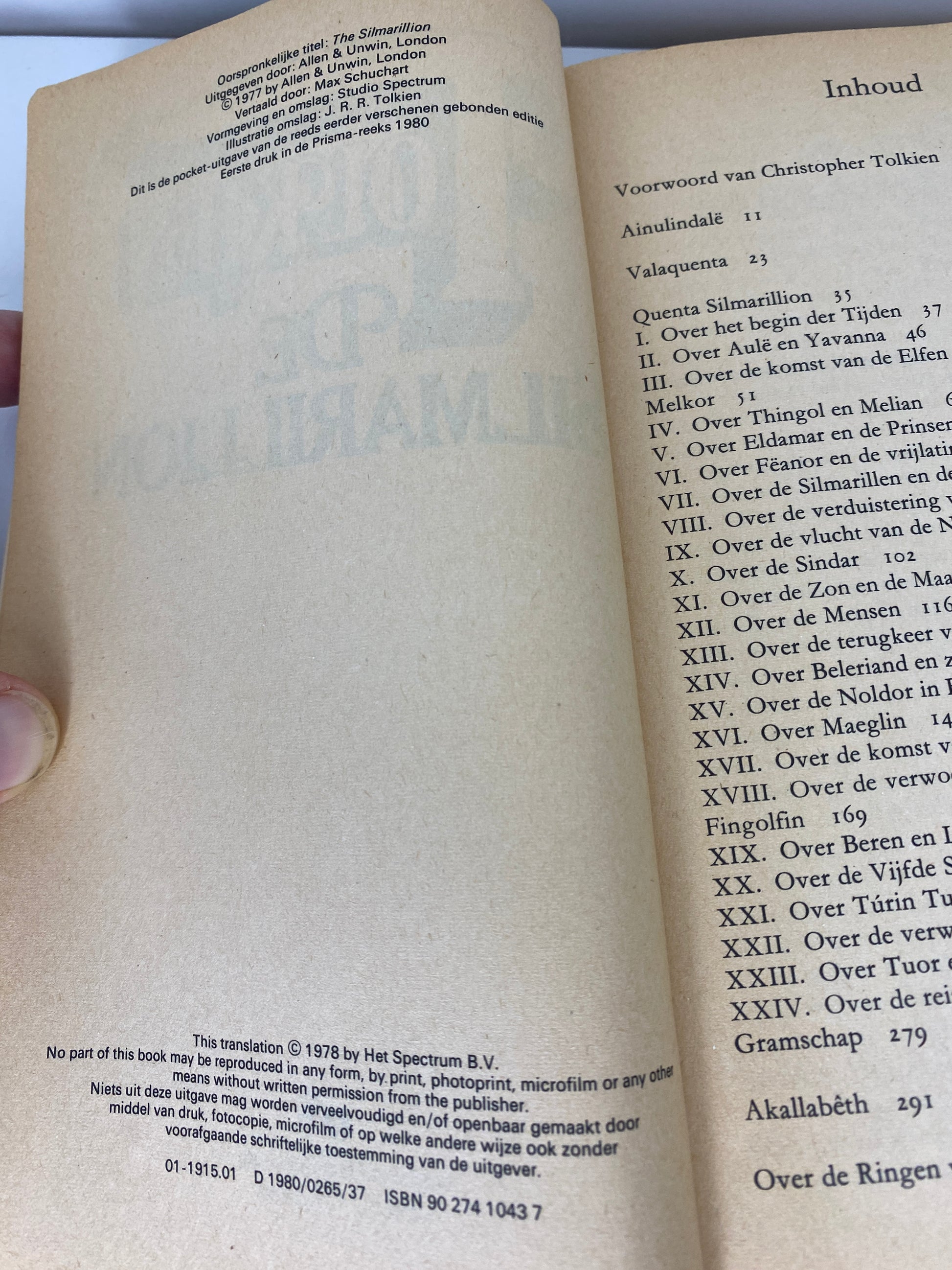 De Silmarillion by J.R.R. Tolkien, ISBN: 9027410437 infopagina