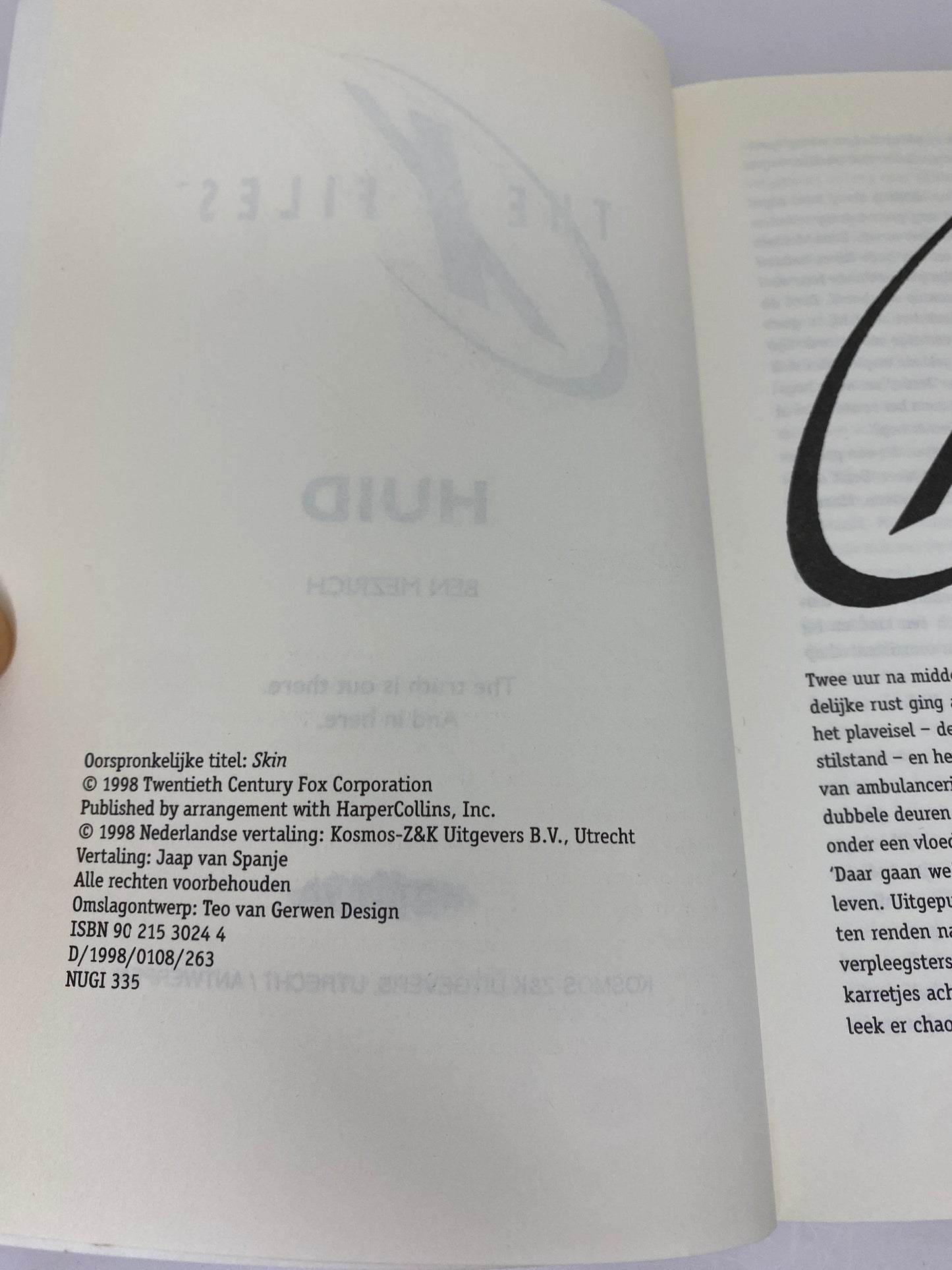 HUID, The X Files, boek 6 - Ben Mezrich - ISBN: 9789021534657, infopagina