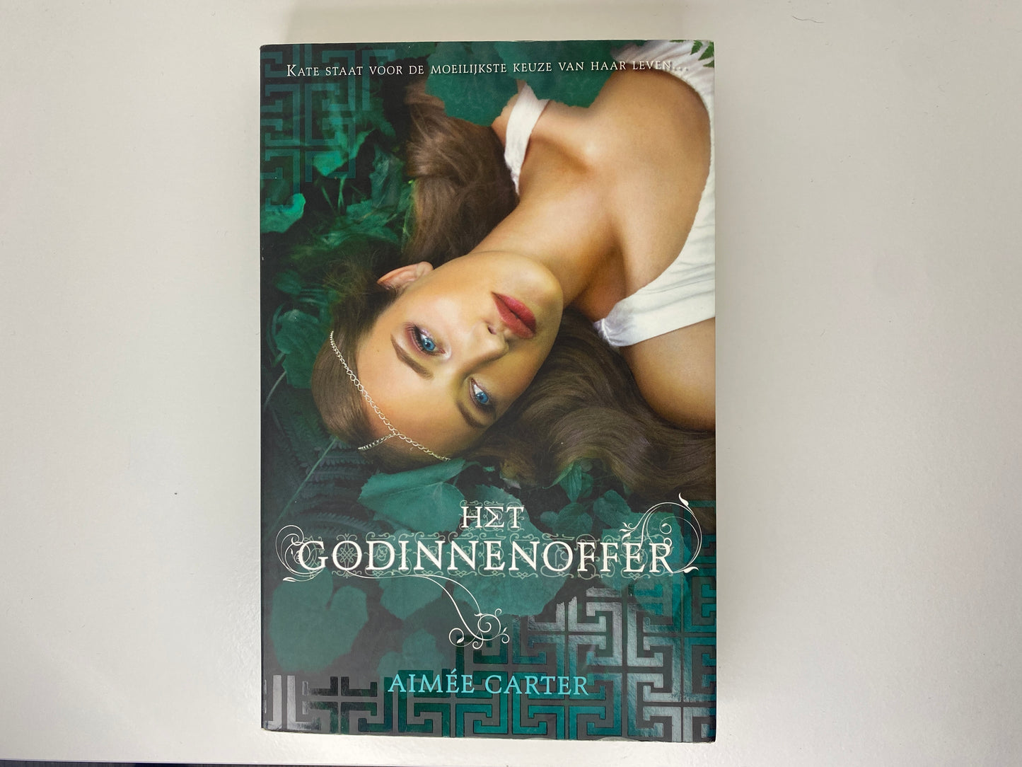 Het Godinnenoffer, boek 3 in De Godinnentest trilogie van Aimée Carter, ISBN: 9789034787620 voorkant