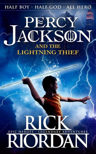 Percy Jackson and the Lightning Thief by Rick Riordan, book 1 in the Percy Jackson and the Olympians serie