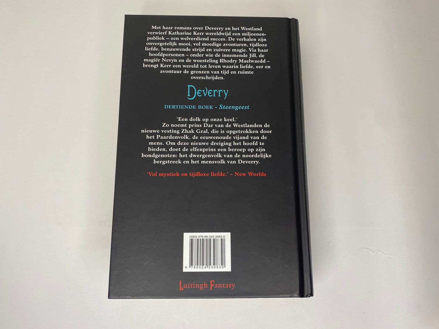 Steengeest van Katharine Kerr boek 13 in Deverry, ISBN: 9789024530830, achterkant