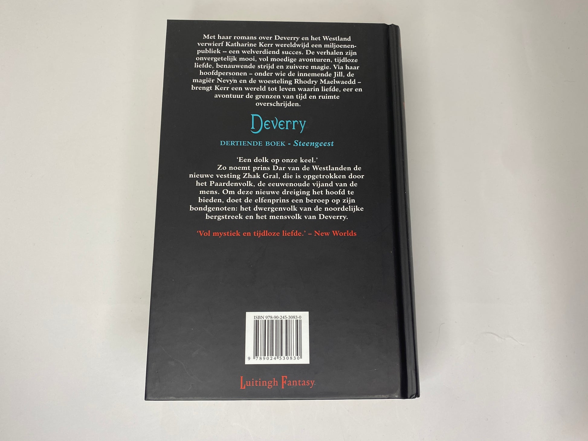 Steengeest van Katharine Kerr boek 13 in Deverry, ISBN: 9789024530830, achterkant