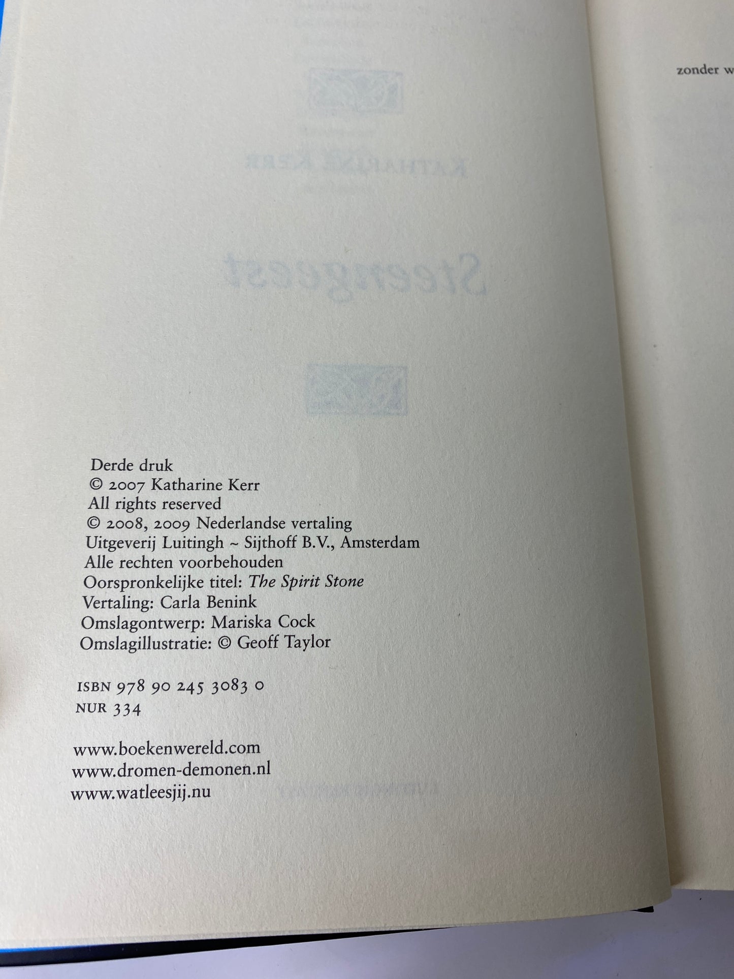Steengeest van Katharine Kerr boek 13 in Deverry, ISBN: 9789024530830, infopagina