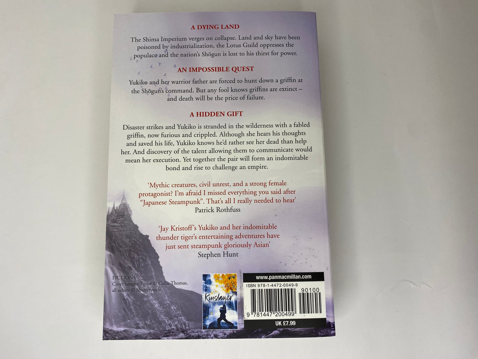 Stormdancer by Jay Kristoff, Book 1 in the Lotus Wars, ISBN: 9781447200499, achterkant