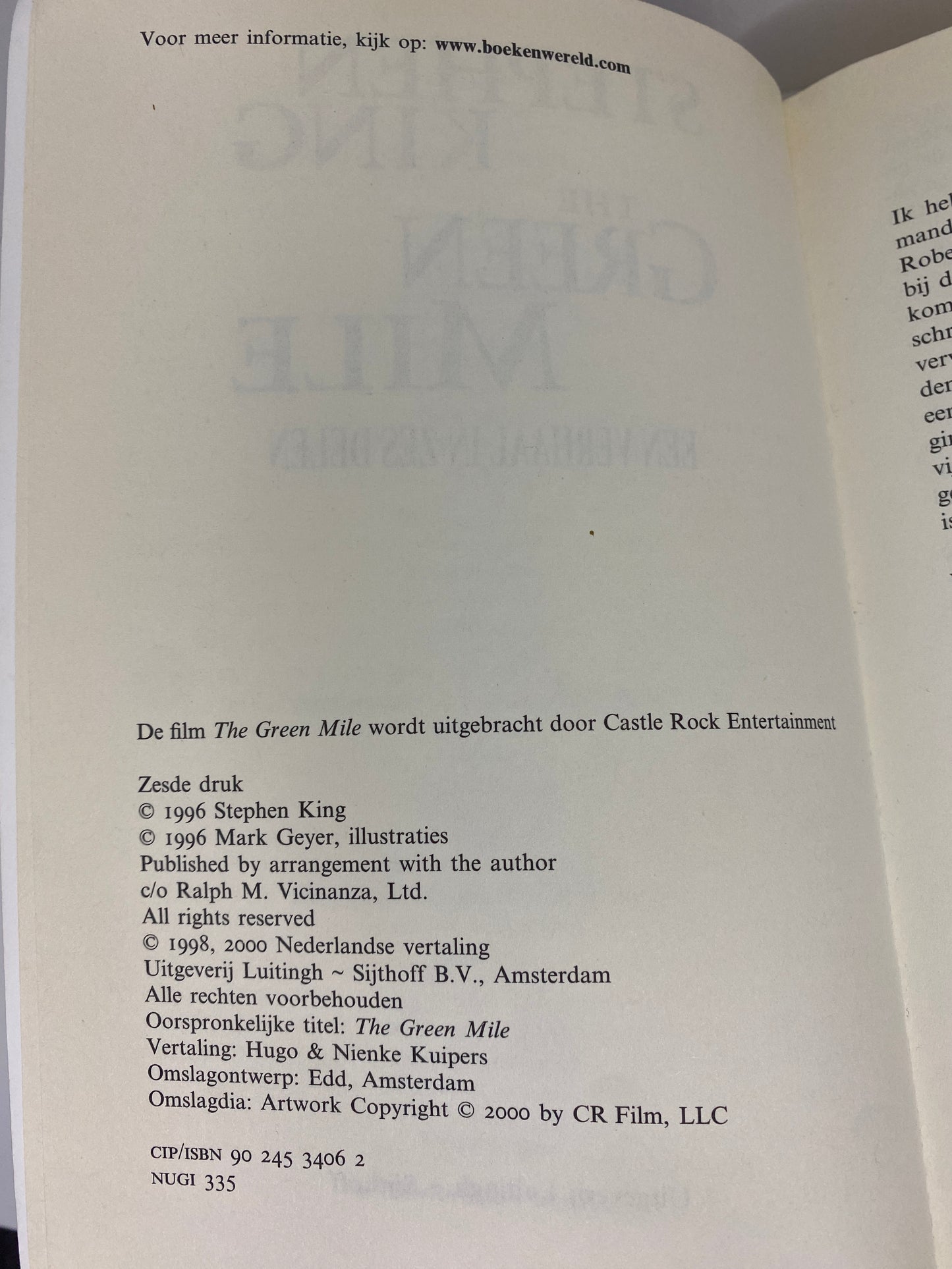 De Groene Mijl - NL - Stephen King - Paperback