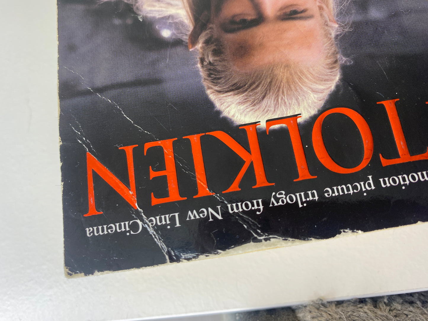 The Two Towers, book 2 in the Lord of the Rings trilogy by J.R.R. Tolkien, ISBN: 0345339711, damage close up